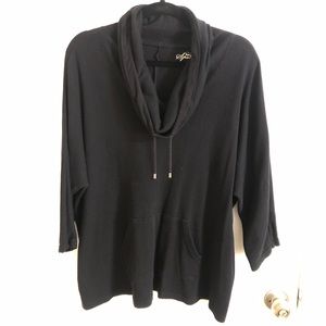 Black cowl neck sweater